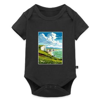 Seven Sisters Sussex Vintage Travel Poster WPA Art - Baby Premium short-sleeve bodysuit - black - Front