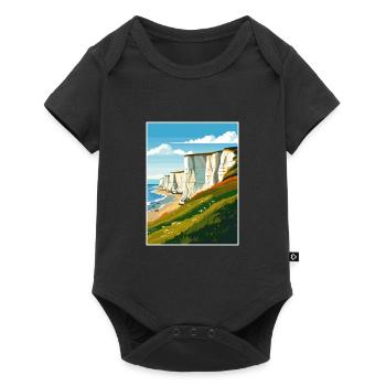 Seven Sisters Sussex Vintage Travel Poster WPA Art - Baby Premium short-sleeve bodysuit - black - Front