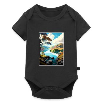 Ullswater Decoration Vintage Travel Poster WPA Art - Baby Premium short-sleeve bodysuit - black - Front