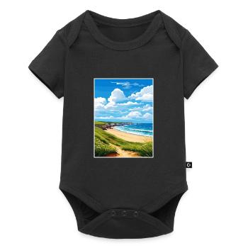 Sennen Cove Cornwall Vintage Reiseposter WPA Kunst - Baby Premium Kurzarmbody - Schwarz - Vorne