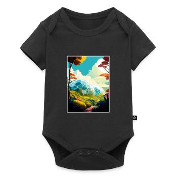 Eden Project Angleterre Vintage voyage affiche WPA Art - Body à manches courtes Premium Bébé - noir - Devant