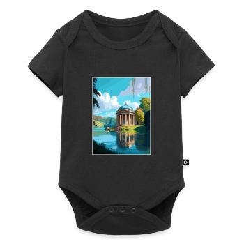 Stourhead Decoration Vintage Travel Poster WPA Art - Baby Premium short-sleeve bodysuit - black - Front