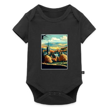 Tolles Malvern England Vintage Reiseposter WPA - Baby Premium Kurzarmbody - Schwarz - Vorne