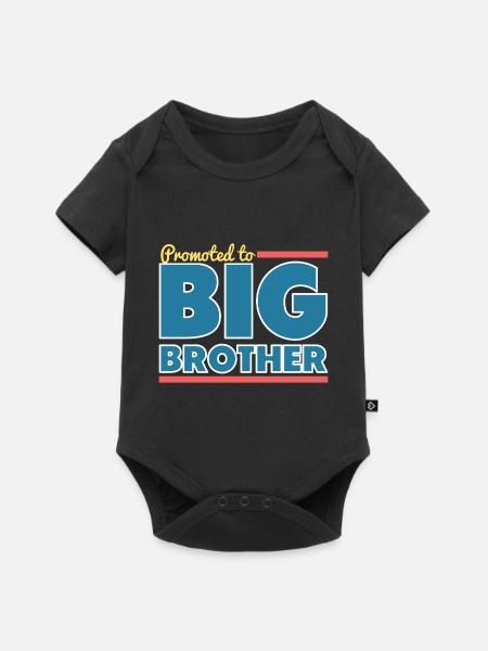 big brother - Baby Premium Kurzarmbody - Schwarz