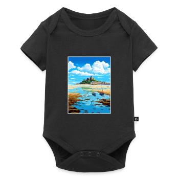 Marazion Cornwall Vintage Reiseposter Souvenir - Baby Premium Kurzarmbody - Schwarz - Vorne