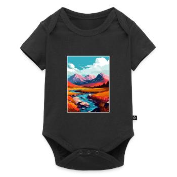 Ben Nevis Ecosse Vintage voyage affiche Souvenir - Body à manches courtes Premium Bébé - noir - Devant