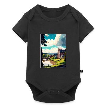 Inverness Scotland Vintage Travel Poster Souvenir - Baby Premium short-sleeve bodysuit - black - Front