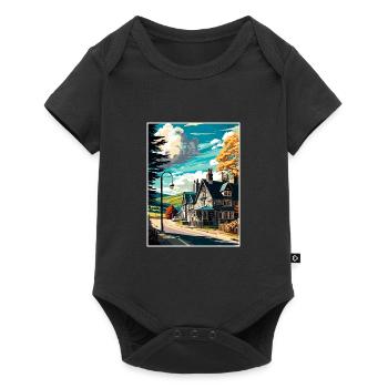 Plitlochry Ecosse Vintage voyage affiche Souvenir - Body à manches courtes Premium Bébé - noir - Devant