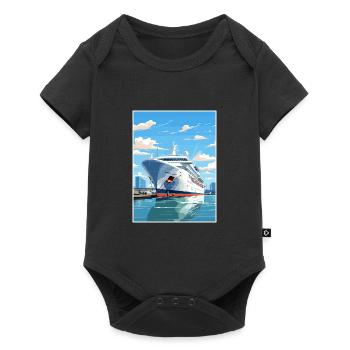 Southampton England Vintage Travel Poster Souvenir - Baby Premium short-sleeve bodysuit - black - Front