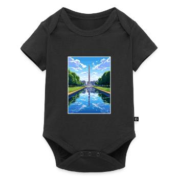 Washington Memorial Dc United States Travel Poster - Baby Premium short-sleeve bodysuit - black - Front