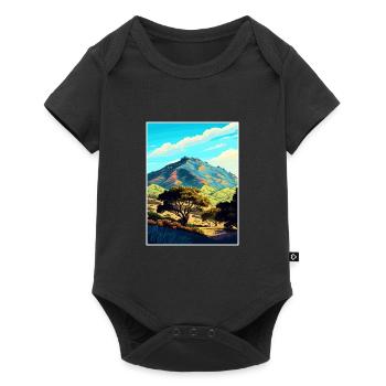 Affiche de voyage du parc d’État du mont Diablo en Californie - Body à manches courtes Premium Bébé - noir - Devant