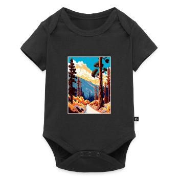 Angeles National Forest California Travel Poster - Baby Premium short-sleeve bodysuit - black - Front