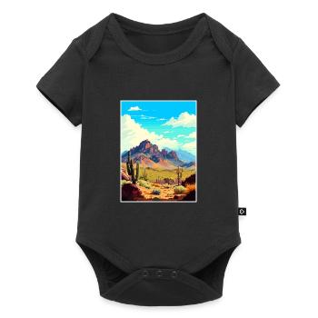 Four Peaks Wilderness Area Arizona Reiseposter - Baby Premium Kurzarmbody - Schwarz - Vorne