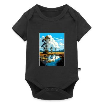 Souvenir de la réserve nationale de Big Cypress en Floride - Body à manches courtes Premium Bébé - noir - Devant