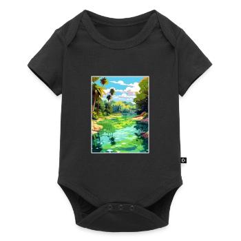 Affiche de voyage du parc d’État de Rainbow Springs en Floride - Body à manches courtes Premium Bébé - noir - Devant