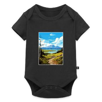 Souvenir de la réserve faunique nationale de Kodiak en Alaska - Body à manches courtes Premium Bébé - noir - Devant