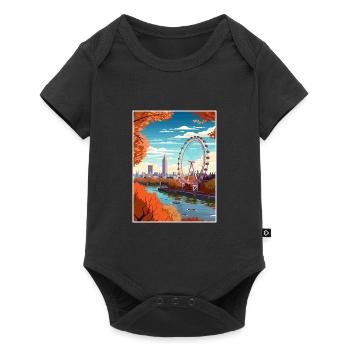 London Eye Vintage Travel Poster WPA Souvenir - Baby Premium short-sleeve bodysuit - black - Front
