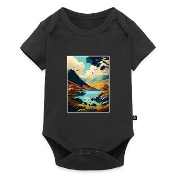 Lake District Vintage Travel Poster WPA Souvenir - Baby Premium short-sleeve bodysuit - black - Front