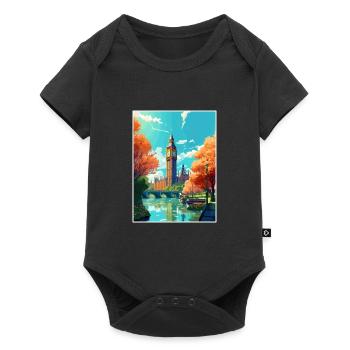 London England Vintage Travel Poster WPA Souvenir - Baby Premium short-sleeve bodysuit - black - Front