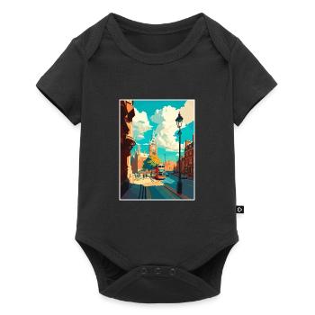 London England Vintage Travel Poster WPA Souvenir - Baby Premium short-sleeve bodysuit - black - Front