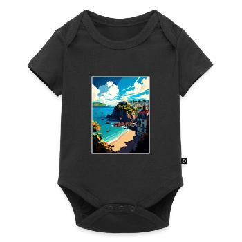 Torquay England Vintage Travel Poster WPA Souvenir - Baby Premium short-sleeve bodysuit - black - Front