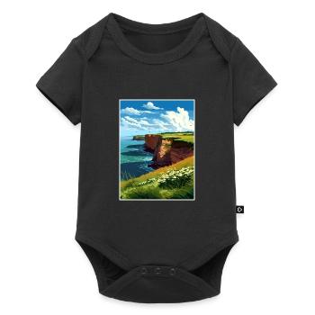 Berry Head Devon Vintage voyage affiche Souvenir - Body à manches courtes Premium Bébé - noir - Devant