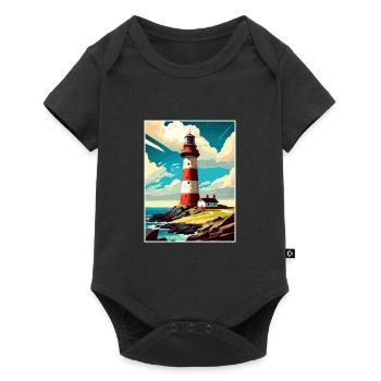 Plymouth Angleterre Vintage voyage affiche Souvenir - Body à manches courtes Premium Bébé - noir - Devant
