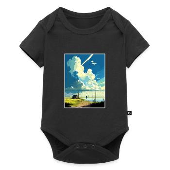 Lydd England Kent Vintage Reiseposter Souvenir - Baby Premium Kurzarmbody - Schwarz - Vorne