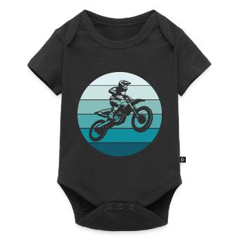 Motocross Dirt Bike Rider Moto Supercross MX - Body à manches courtes Premium Bébé - noir - Devant