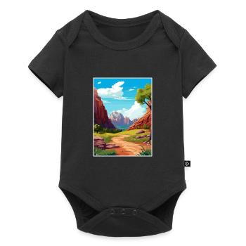 Zion National Park Utah Vintage Travel Poster WPA - Baby Premium short-sleeve bodysuit - black - Front