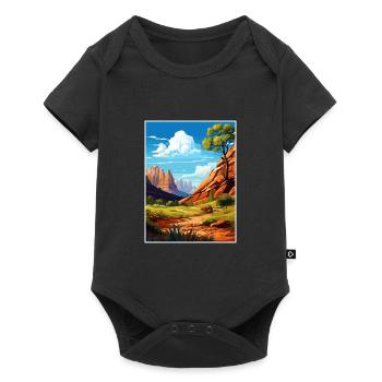 Zion National Park Utah Vintage Travel Poster WPA - Baby Premium short-sleeve bodysuit - black - Front