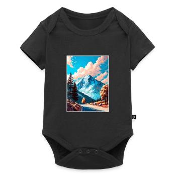 Mont Wilson Californie Vintage voyage affiche WPA - Body à manches courtes Premium Bébé - noir - Devant