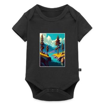 Lake Mammoth Kalifornien Vintage Reiseposter WPA - Baby Premium Kurzarmbody - Schwarz - Vorne