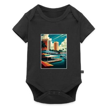 Fort Lauderdale Florida Vintage Travel Poster WPA - Baby Premium short-sleeve bodysuit - black - Front
