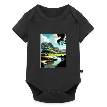 Malibu Creek California Vintage Travel Poster WPA - Baby Premium short-sleeve bodysuit - black - Front
