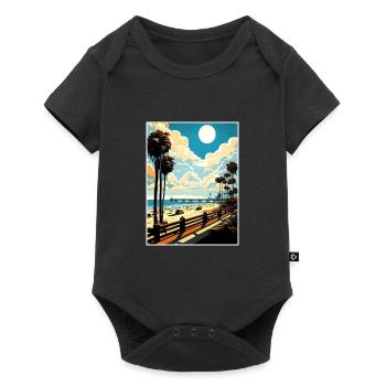 Newport Beach Californie Vintage Voyage Affiche WPA - Body à manches courtes Premium Bébé - noir - Devant