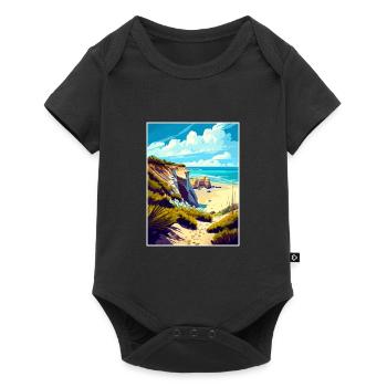 Crystal Cove California Vintage Reiseposter WPA - Baby Premium Kurzarmbody - Schwarz - Vorne