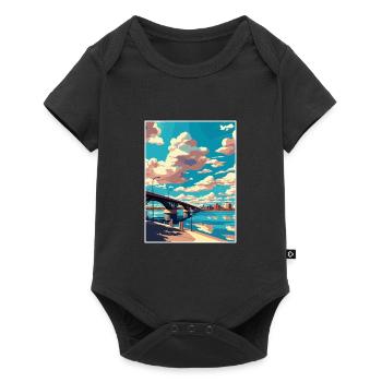 Tempe Town Lake Arizona Vintage Travel Poster WPA - Baby Premium short-sleeve bodysuit - black - Front