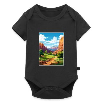 Zion National Park Utah Vintage Travel Poster WPA - Baby Premium short-sleeve bodysuit - black - Front