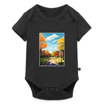 Hyde Park New York State Vintage-Reiseposter WPA - Baby Premium Kurzarmbody - Schwarz - Vorne