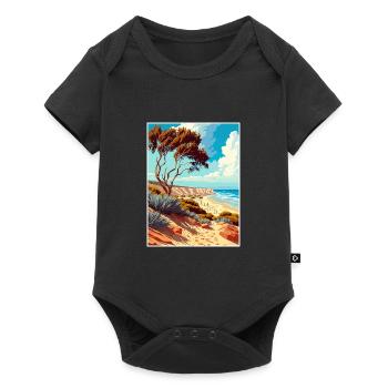 Torrey Pines State Beach Vintage Affiche de voyage WPA - Body à manches courtes Premium Bébé - noir - Devant