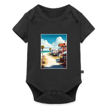 Santa Rosa Beach Florida Vintage Travel Poster WPA - Baby Premium short-sleeve bodysuit - black - Front