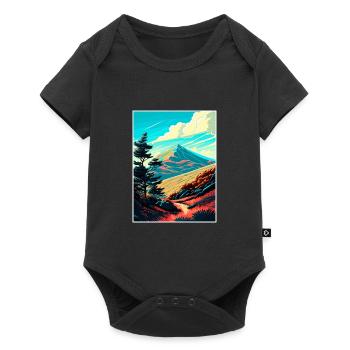 Mont Tamalpais Californie Vintage affiche de voyage - Body à manches courtes Premium Bébé - noir - Devant