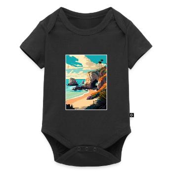 El Matador Californie Cali Vintage affiche de voyage - Body à manches courtes Premium Bébé - noir - Devant