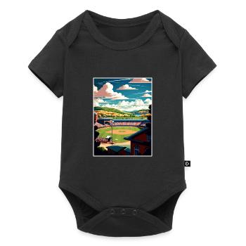 Cooperstown New York State Vintage Travel Poster - Baby Premium short-sleeve bodysuit - black - Front