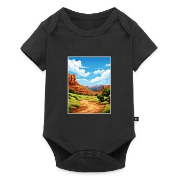 East Canyon State Park Utah Affiche de voyage Vintage - Body à manches courtes Premium Bébé - noir - Devant