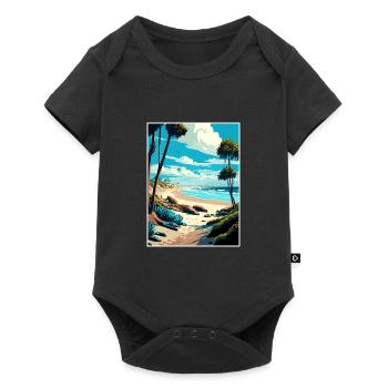 Salt Creek Beach California Vintage Travel Poster - Baby Premium short-sleeve bodysuit - black - Front