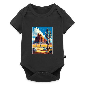 Lost Dutchman State Park Arizona Travel Poster - Baby Premium short-sleeve bodysuit - black - Front