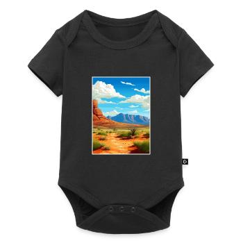 Parc national des montagnes de Guadalupe affiche de voyage - Body à manches courtes Premium Bébé - noir - Devant