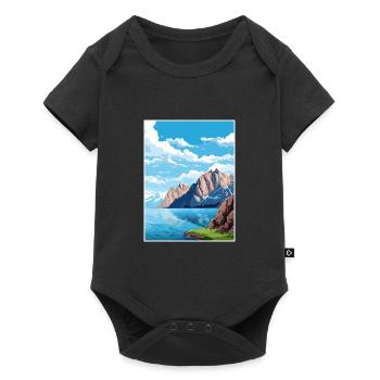 Kenai Fjords Nationalpark Alaska Reiseposter - Baby Premium Kurzarmbody - Schwarz - Vorne